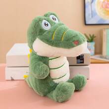 1pc Cute Green Crocodile Plush Toy Doll Ornament, Perfect Birthday Gift For Friends On Festivals - Green - View 2