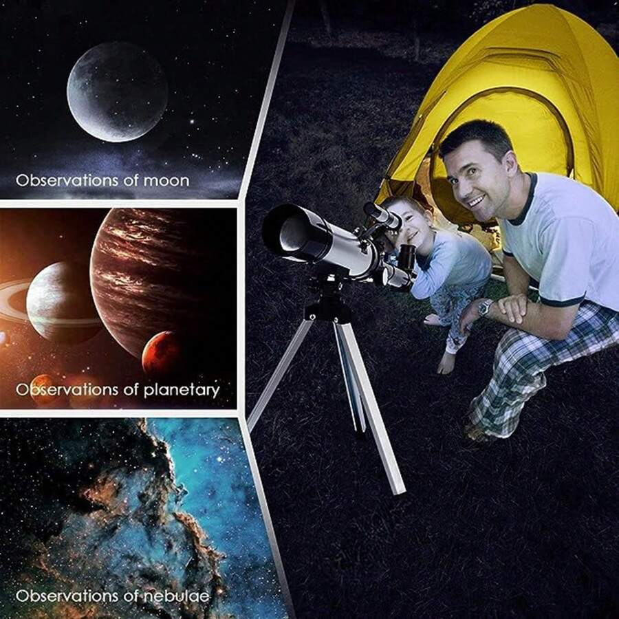 Silver F36050m Telescope With Star Finder, High Definition & High Magnification For Bird Watching, Scenery Sighting & Deep Space Observation, For Students, As Holiday Gift. - Silver - View 1