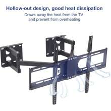 Support Mural TV 32-65 Pouces -Fixation Murale TV Peut Contenir Jusqu'à 35KG, Accroche Television Mural Orientable,Incline et Étend, Support Vesa pour TV Plat,VESA 600x400mm