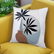 水彩花瓶,使用雙面印花桃皮面料製成,並附有植物圖案枕套 - 彩色 - 查看 5