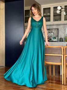 Women Prom & Evening Dresses - Dark Green - View 6