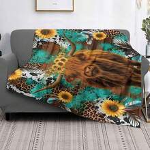 柔軟的木紋印花牛皮毯,適用於床上、沙發、戶外露營,有多種尺寸可供選擇。 - 彩色 - 查看 4