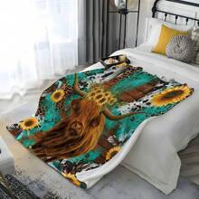 柔軟的木紋印花牛皮毯,適用於床上、沙發、戶外露營,有多種尺寸可供選擇。 - 彩色 - 查看 3