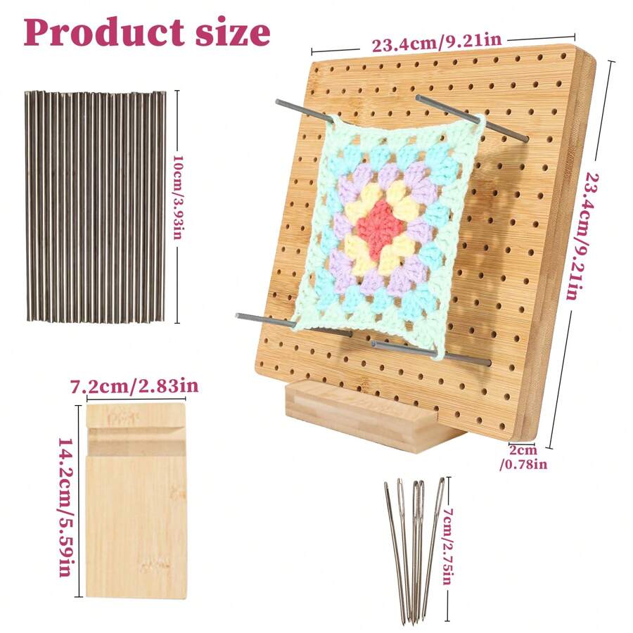 Handcrafted Wooden Blocking Board Crochet Blocking Board, Bambo O