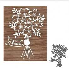 1入組diy花卉切割紙板,用於造紙、壓花和雕刻模具切割 - 銀色 - 查看 1