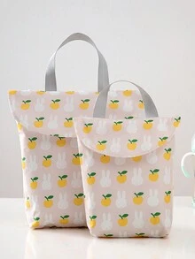 1個可攜帶式嬰兒尿布袋,尿布和濕巾儲物袋,戶外防水媽媽袋 - 黃色 - 查看 4