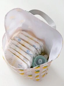 1個可攜帶式嬰兒尿布袋,尿布和濕巾儲物袋,戶外防水媽媽袋 - 黃色 - 查看 8