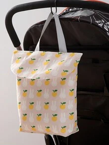 1個可攜帶式嬰兒尿布袋,尿布和濕巾儲物袋,戶外防水媽媽袋 - 黃色 - 查看 2