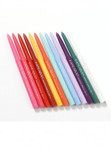 HANDAIYAN 12pcs Quick-Drying, Non-Smudge Matte Colored Fine-Tip Starry Sky Eyeliner Pencil Set, High Pigmentation, Non-Clumping, Beginner-Friendly, Suitable For Daily Commute/Holiday Makeup, Cosmetic Product, Face Painting, Makeup, Suitable For Women, Winter/Spring, Best For Birthday, Valentine's Day Gifts, Carnival Party, Y2K Fancy Fashion - Angel - 查看 9