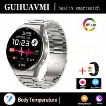 1pc GUHUAVMI 2023 New Health and Fitness Smart Watch 1.3 inch HD color screen Men's Smart Watch E09 Wireless Call Blood Pressure and Temperature Monitoring Smart Watch Music Control Multiple Sports Modes Smart Watch Suitable for Android IOS Watch Main Functions: Breathing Training, Dialing, Stopwatch, Brightness Adjustment, Multiple Sports Modes, Sleep Tracking, Heart Rate Monitoring, Blood Glucose Detection, Application Notification, Remote Music Control, Remote Camera Control, Weather, Find my phone (requires connection to the phone), Wireless calls, password protection, calculator, quick tools, weather, my QR code, recent taskbar, 156 exercise algorithms, blood oxygen saturation monitoring. Packing list: smartwatch * 1 USB wireless charging cable * 1 user manual * 1 original retail box * 1 - silver steel - View 14