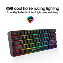 61-phím Chơi game Màng Bàn phím Với RGB Đèn nền , Có thể mang đi Có dây Bàn phím Với Nhiều Đường tắt Chìa khóa Kết hợp , V700 Đen - màu đen - Xem 6