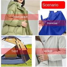 5pcs Self-adhesive Repair Patches For Down Jackets, Stickers For Jacket Repairing, Diy Accessory - Silver - View 3