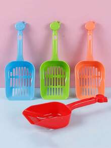 1只綠色砂鏟,貓砂鏟具,適用於團塊貓砂和廢棄物清潔