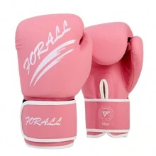 1 Pair 2pcs Women Adult Professional Weight Pink Boxin G Gloves, Training & Competition Dedicated Boxing Gloves, Custom-Made PU Material, Professional Padding - Pink - View 3