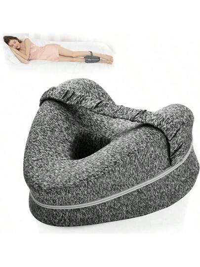 1PC Leg Kussen Ergonomic Side Sleeping Pillows Memory Foam Knee Strap Sleeper Support Cushion Removable Washable Cover, Bedding, Home