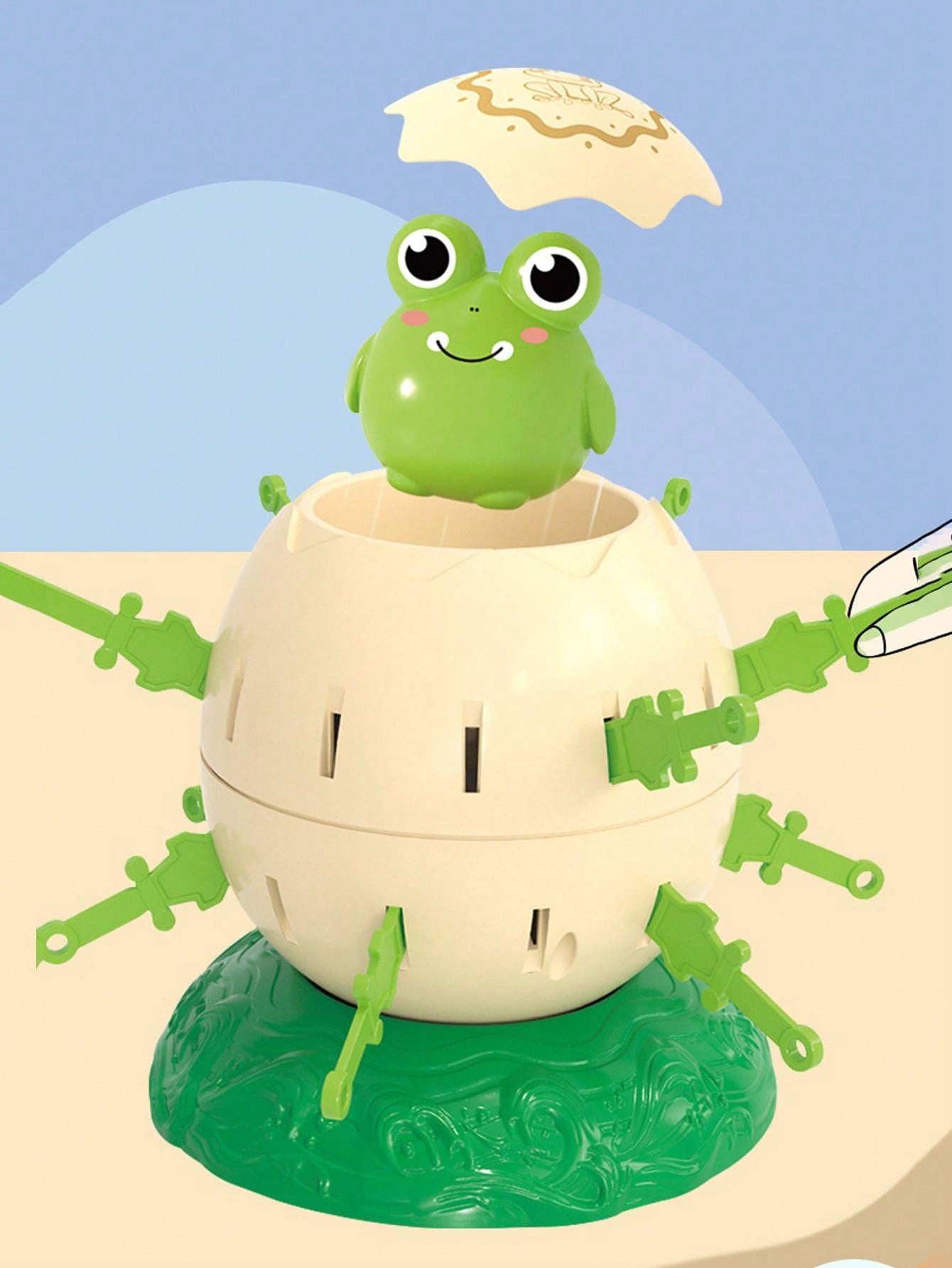 Mini Frog Pirate Barrel Frog Jumping Barrel Interactive