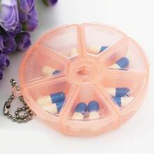 3入組7格便攜式藥物收納盒,每週藥物組織盒,大格子適用於維生素、魚油、補品等,隨機顏色 - 彩色 - 查看 3