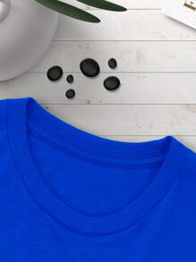 Men T-Shirts - 寶藍色 - 查看 5