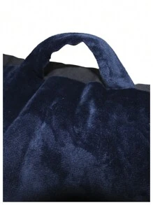 1 pieza Cojín Marino Respaldo de Tacto Suave para Relajación / Descanso y Lectura  Uso en Cama o Sofá,  Funda Extraíble Almohada Lavable - Azul Marino - Ver 4