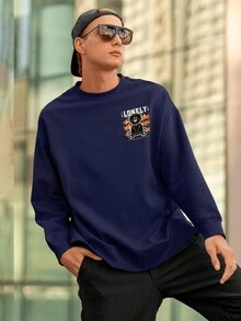 Blusa Moletom Urso Solitario Bear Lonely GOLA 2087 - Azul Marinho - Visão 4