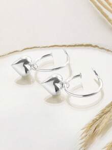 1對情侶心型耳環,適用於女性的婚禮,求婚,週年慶,派對配飾,情人節禮物