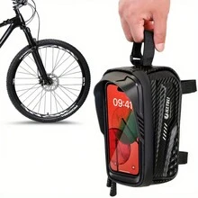 Vỏ cứng Xe đạp Cái túi Không thấm nước Xe đạp Cái túi Khung trang trí 6.8inch Điện thoại di động Loại vỏ Màn hình cảm ứng Đạp xe Cái túi - màu đen - Xem 8