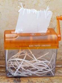 Orange A6 Manual Paper Shredder - Orange - View 2