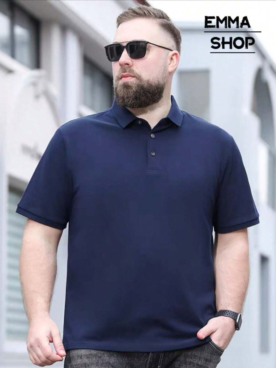 Men Polo Shirts - Navy Blue - View 1