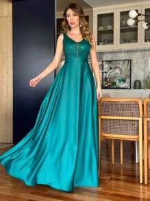 Women Prom & Evening Dresses - Dark Green - View 5