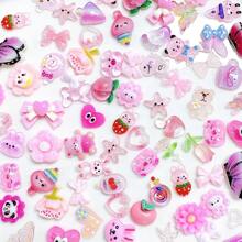 1box Random Mix Pink Nail Art Accessories For Diy - Multicolor - View 3