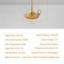 Black Table Lamp, Suitable For Bedroom Desktop - Black - View 6