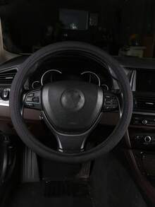 Black Steering Wheel Cover With Purple Lines For Car - Black - View 3