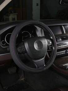 Black Steering Wheel Cover With Purple Lines For Car - Black - View 1