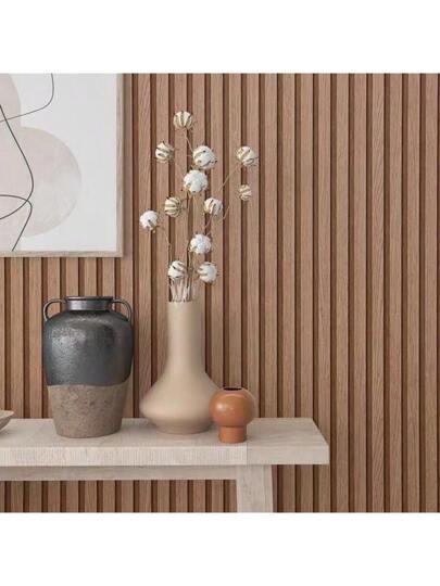 Roll Wood Stripe Self Adhesive Wallpaper Bedroom, Living Room, Shop Wand Removable, Waterproof, Soil Resistant, Noise Reduction, Luxe Looking, Flat Sticker Furniture Electric Appliances., Renovation Stickers Peel Panels, Paper, Wallpapers, ation Items Refresh Your Home, Rama view 7