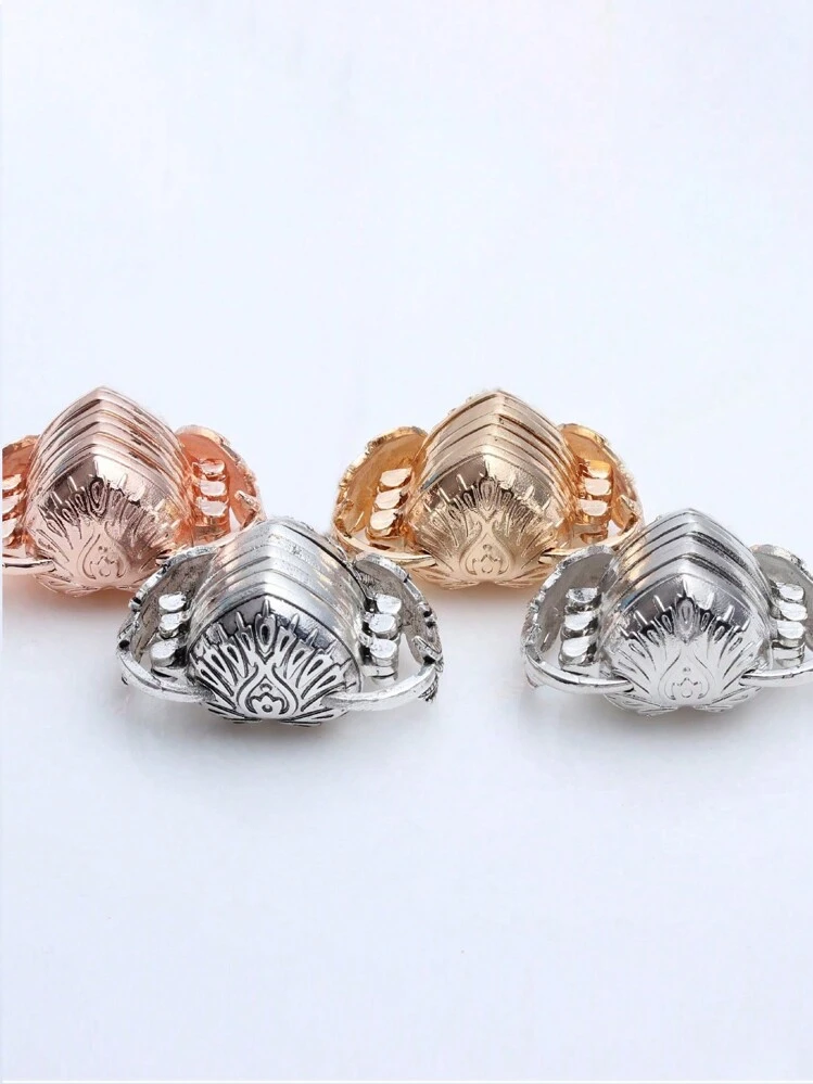1Pc Vintage Folding Photo Frame Keychain Couple Memorial Jewelry Hollow Wings Openable Multi-Layer Photo Box Memories Pendant Collarbone Chain Necklace Ornaments, Home Room Decoration, Holiday Accessories, Birthday Party Supplies Gifts, Mother's Day Gifts(Rose Gold) - Pink - View 8