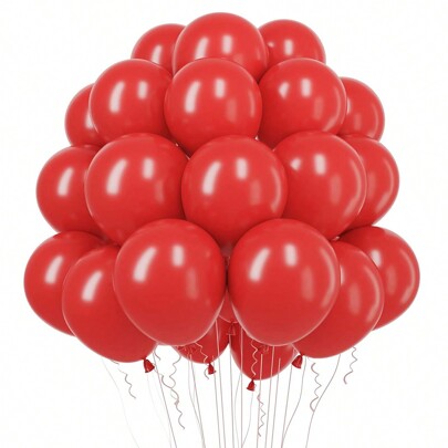 15/45/100PCS 5/10/12inch Red Balloons Latex Balloons  Helium Balloons For Birthday Graduation  Shower Wedding Holiday Party Decoration, Red Ribbon,