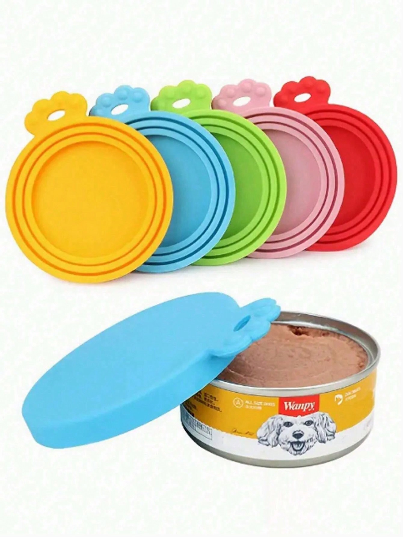 غطاء حاوية تخزين طعام الحيوانات الأليفة عشوائي الل...