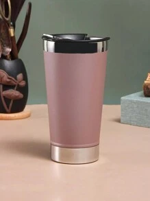 新款真空鍍膜保溫杯,商務辦公簡約咖啡杯,1個 - 酒紅色 - 查看 1