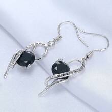 Fashionable Unique Design Black Earrings - Black - View 2