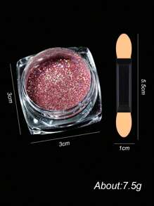 12 Colores De Polvo De Uñas Con Efecto Espejo, Holográfico Y Láser Para Decoración De Uñas Brillantes Y Coloridas - Rojo - Ver 4