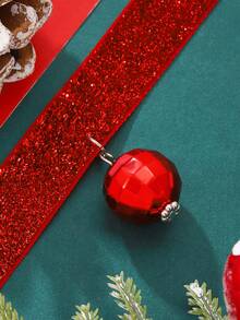 1入聖誕節面料迪斯科球吊墜項鍊,適用於女性日常穿搭