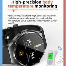 1pc GUHUAVMI 2023 New Health and Fitness Smart Watch 1.3 inch HD color screen Men's Smart Watch E09 Wireless Call Blood Pressure and Temperature Monitoring Smart Watch Music Control Multiple Sports Modes Smart Watch Suitable for Android IOS Watch Main Functions: Breathing Training, Dialing, Stopwatch, Brightness Adjustment, Multiple Sports Modes, Sleep Tracking, Heart Rate Monitoring, Blood Glucose Detection, Application Notification, Remote Music Control, Remote Camera Control, Weather, Find my phone (requires connection to the phone), Wireless calls, password protection, calculator, quick tools, weather, my QR code, recent taskbar, 156 exercise algorithms, blood oxygen saturation monitoring. Packing list: smartwatch * 1 USB wireless charging cable * 1 user manual * 1 original retail box * 1 - silver steel - View 8