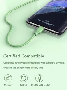 【10英尺】60w Usb C To C充電線,type C快速充電線,兼容三星galaxy S23 S22 S21 S20 Ultra,note 20 10,google Pixel 2/3/4,ipad,iphone 15 Pro Max - 綠色 - 查看 2