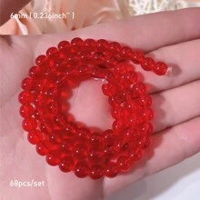 4/6/8mm簡約風玻璃DIY珠子適合女士DIY首飾製作