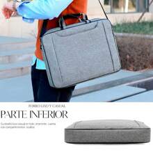 Shendy Vendy Executive Waterproof Briefcase School Laptop Portfolio 15.6¨ - 灰色 - 查看 3