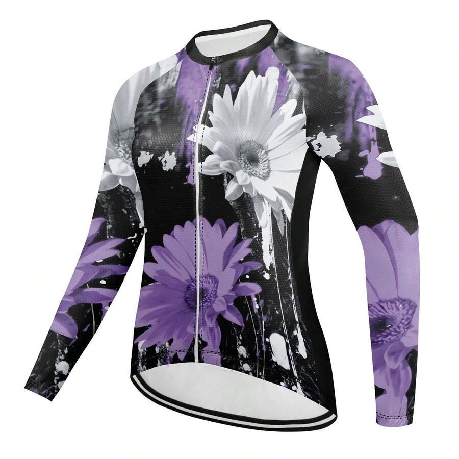 Max Storm NỮ Áo đi xe đạp Quần áo xe đạp Tay áo dài Jersey Đường bộ Cưỡi Áo sơ mi Xe đạp đường Đạp xe Quần áo - Màu tím - Xem 1
