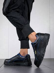 鋼趾防刺穿施工安全工作鞋 - 黑色 - 查看 3