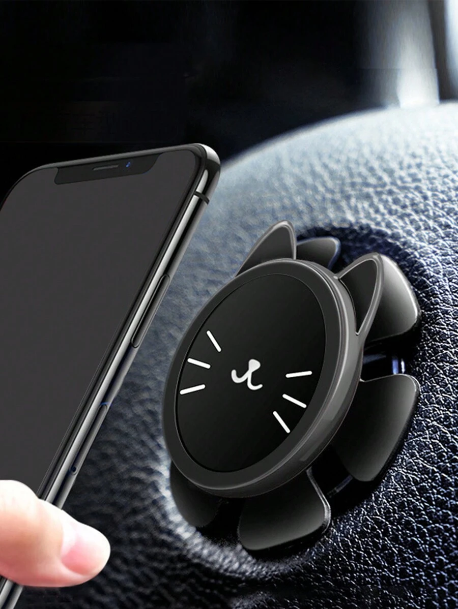 Gato De La Suerte Negro Que Agita La Mano - Negro - Ver 1