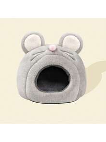 1pc Winter Thickened Warm Hamster House, Mouse Style Nest, Parrot Sleeping Pad - Light Grey - View 2