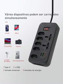 Electrical Sockets & Plugs Adaptors - 黑色 - 查看 3